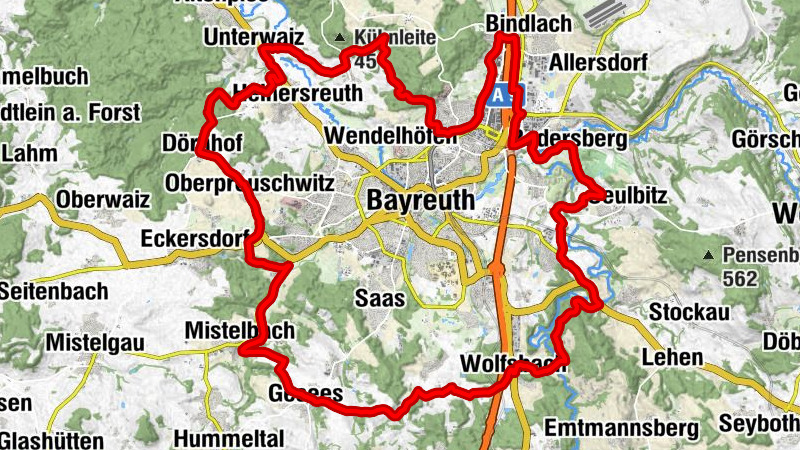 Bürgerreuth - Bayreuth - Münchssgut - Wundersgut