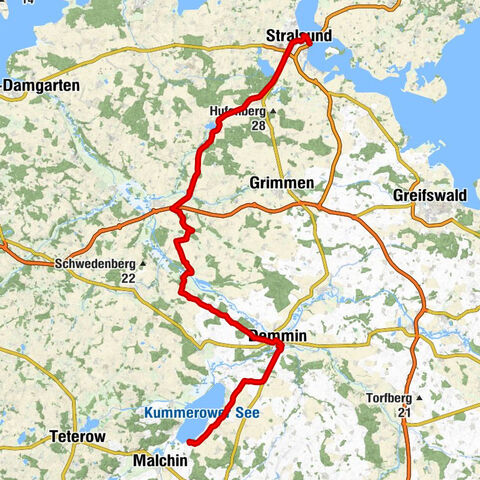 Dachterrasse Ozeaneum - St. Andreas - Dorfkirche Schönfeld - Kummerow