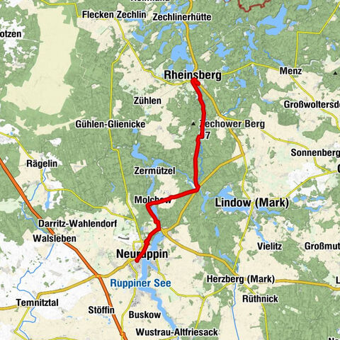 Rheinsberg (Mark) - Rheinsberg - Untermühle - Neuruppin