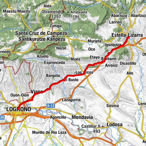 Estella-Lizarra - Ermita Virgen del Poyo - Ermita de la Virgen de las Cuevas - Logroño