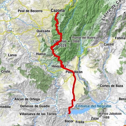 Cazorla - Collado Zamora - Viso de la Nava - Cuevas del Campo