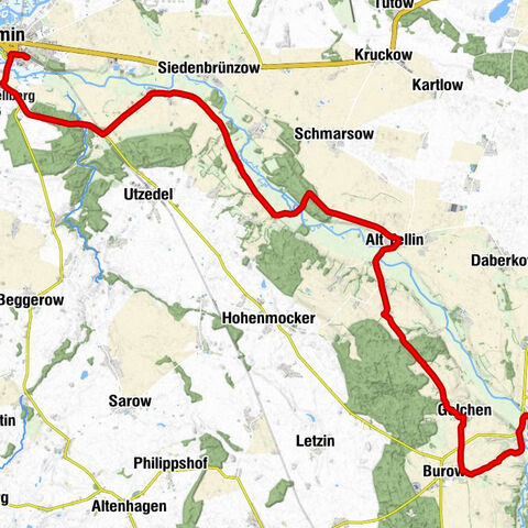 Demmin - Vorwerk - Kirche Sanzkow - Klempenow