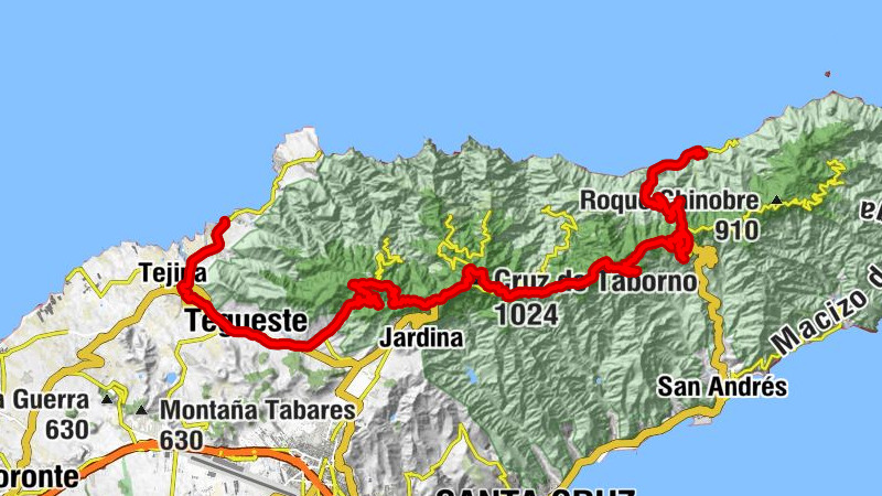 Almáciga - Montaña del Término - Pico del Inglés - Bajamar