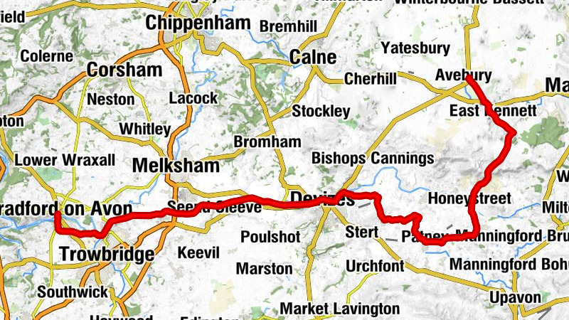 Bradford on Avon - Semington - Devizes - Avebury