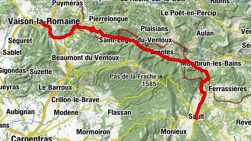 Sault - Relais du Ventoux - Chapelle Saint-Basile - Vaison-la-Romaine