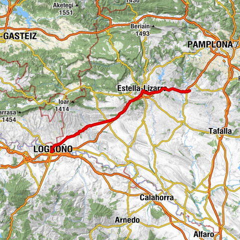 Puente la Reina / Gares - San Pedro - Ermita Virgen del Poyo - Casco Antiguo