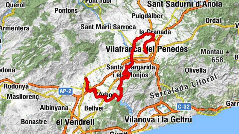 Vilafranca del Penedès - Sant Francesc - Sant Esteve de les Masuques - Sant Jaume dels Domenys