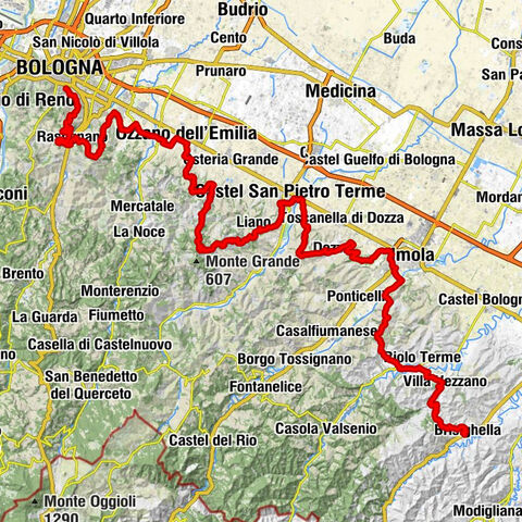 Brisighella - Monte Sacco - Monte del Ballo - Bologna