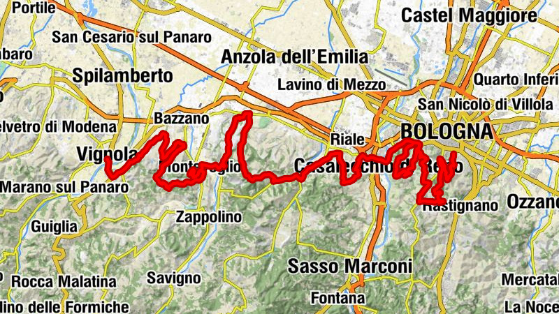 Bologna - Monte San Vittore - Monte Freddo - Deniz Kebab