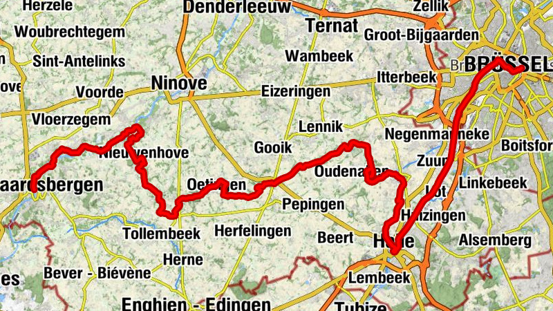 Centrum - Congoberg - Kapel van Hannecart - Etterbeek