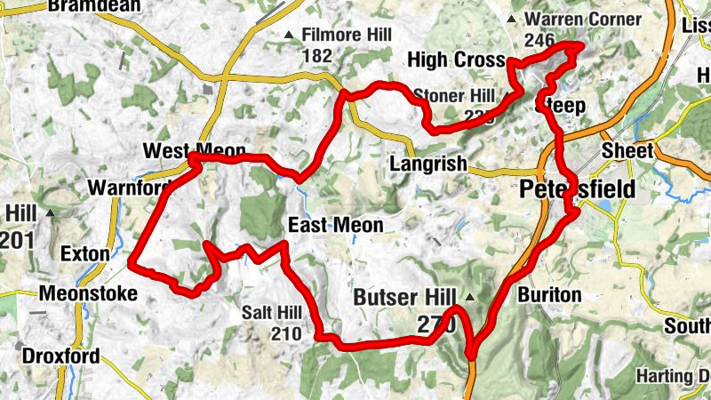 Petersfield - Shoulder Of Mutton Hill - Salt Hill - Tegdown Hill