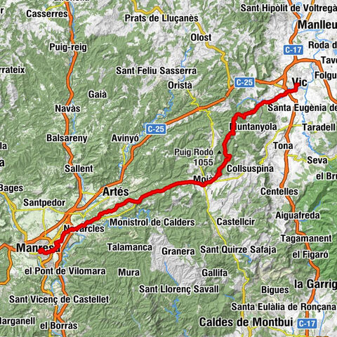 Vic - Puig Espeltós - Sant Vicenç Màrtir - Manresa