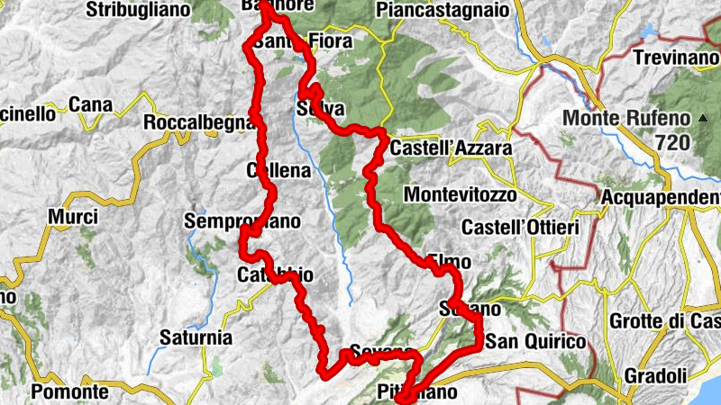 Cascata dei Mulini - Poggio Maggiolino - Cappella di San Sebastiano - Chiesa della Madonna delle Grazie