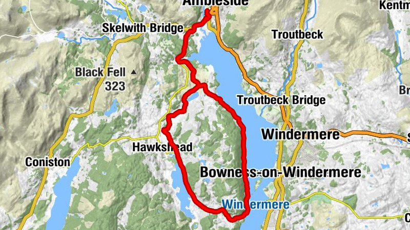 Ambleside - Clappersgate - Brathay - Far Sawrey