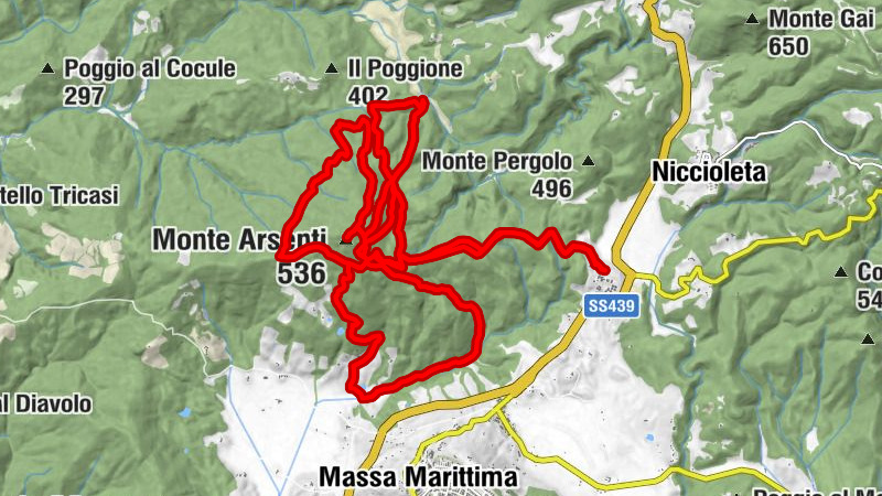 Pian dei Mucini - Imposto del Campani - Cava alla Rena - Monte Arsenti