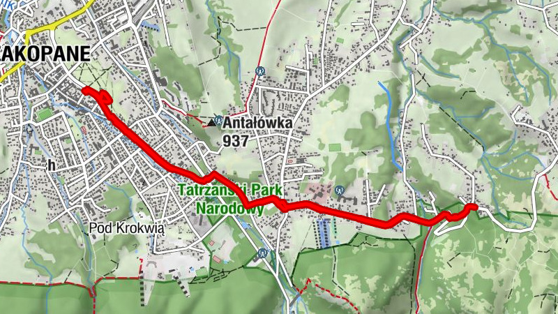 Chłabówka - Kaplica pw. Najświętszego Serca Jezusa w Jaszczurówce - Karczma Pod Piórem - Zakopane