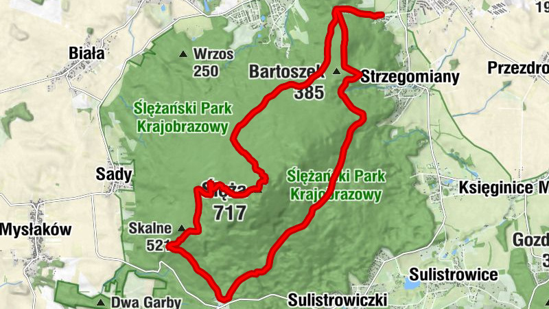 Sobótka - Wieżyca - Skalne - Ślęża