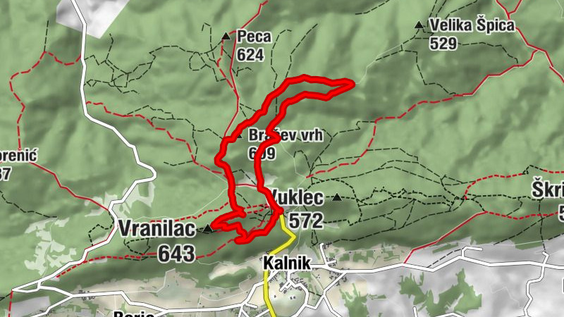 Planinarski dom Kalnik - Sedmi zub - Vranilac - 1. zub