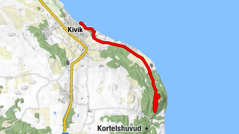 Kivik - Karakås - Stenshuvud, Norrahuvudet - Buhres kajplats