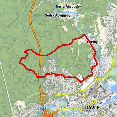 Gävle - Forsby - Sidlångsvägen - Stigslund