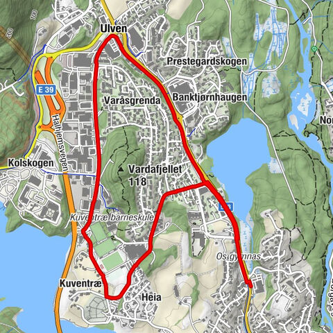 Osøyro - Heia - Kuventræ - Bjørnafjorden