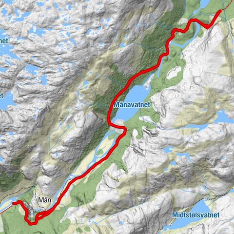 Månefossen. - Månafossen - Mån - Månastølen