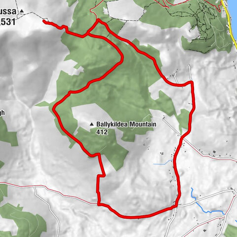 Garraunboy Cross - Church of the Sacred Heart and Saint Lua