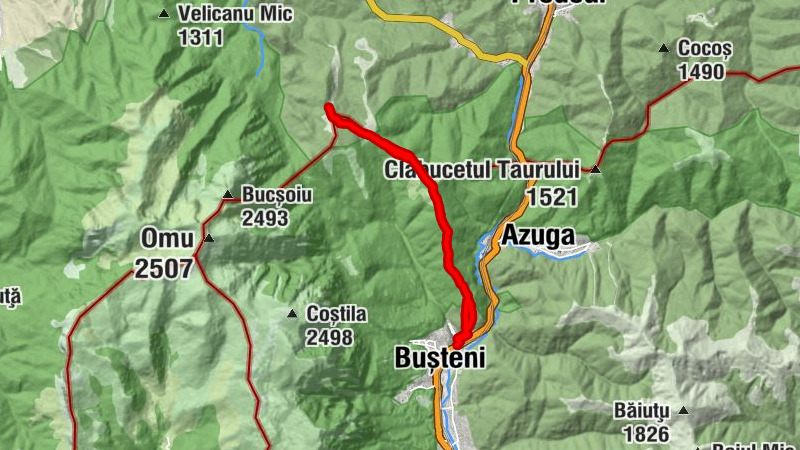 Bușteni - Grecului - Leuca Mică - Cabana Saua Diham