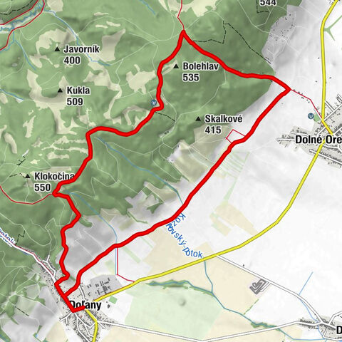 Doľany - Kostol sv. Kataríny - Lurdská jaskyňa - jaskyňa sv. Leonarda