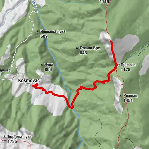 Космовац - Дивна Горица - Преслап