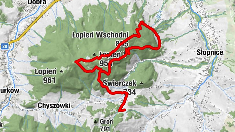 Kadele - Koczury - Kormany - Łopień Wschodni