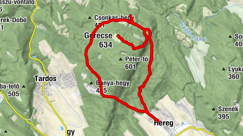 Héreg - Gerecse - Jura-zsomboly - Tűzköves-hegy