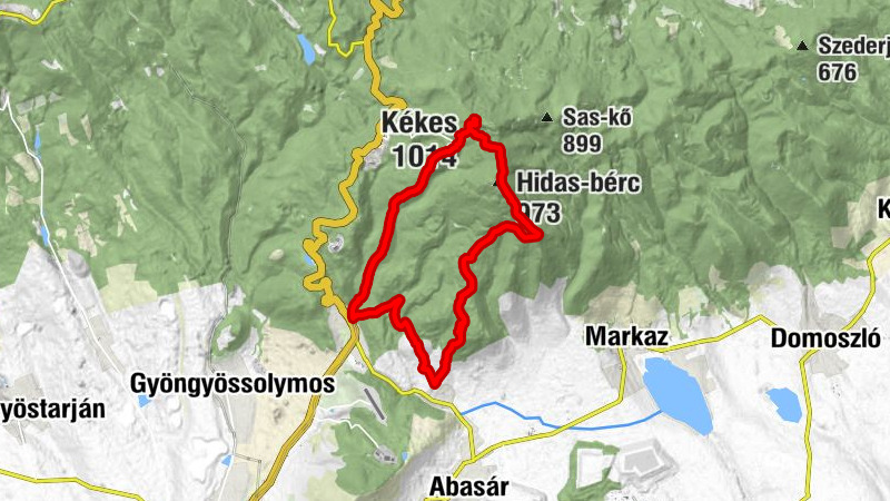Mátrafüred - Hidas-bérc - Kékes - Ménes-csapás