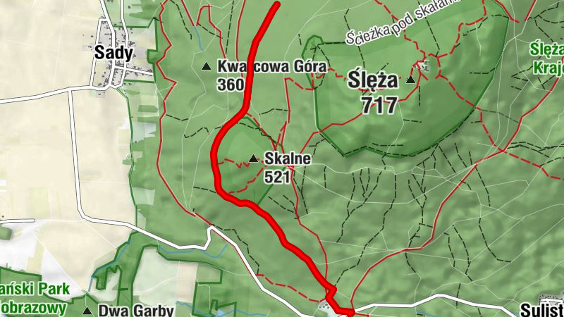 Przełęcz Tąpadła - Źródło Ślężan