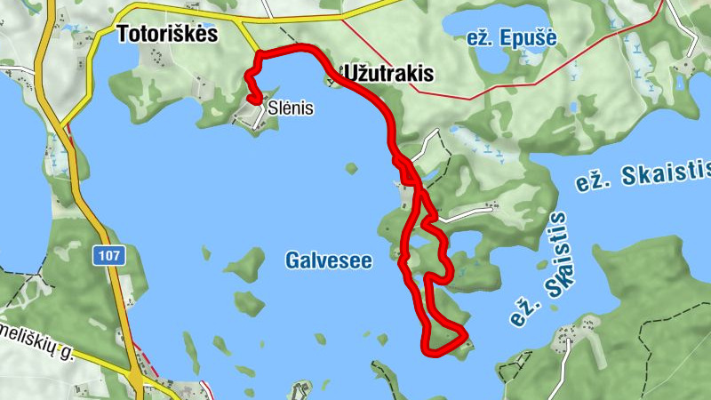 Užutrakis - Fransua Terasa - Vaizdas į Galvės ežerą iš Užutrakio dvaro