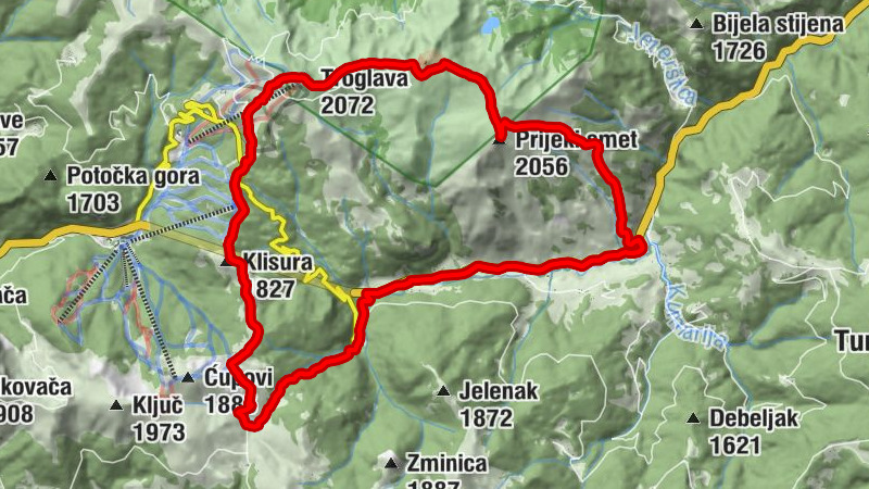 Krivi Do - Troglava - Zekova glava - Mountain Center "Krivi Do"