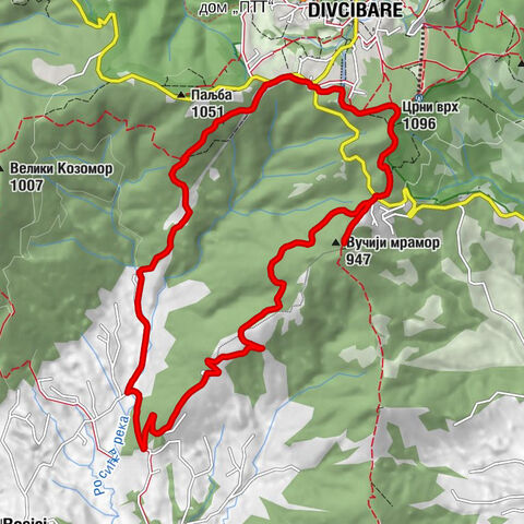 Дивчибаре - Црни врх - Вучији мрамор - Скакавци