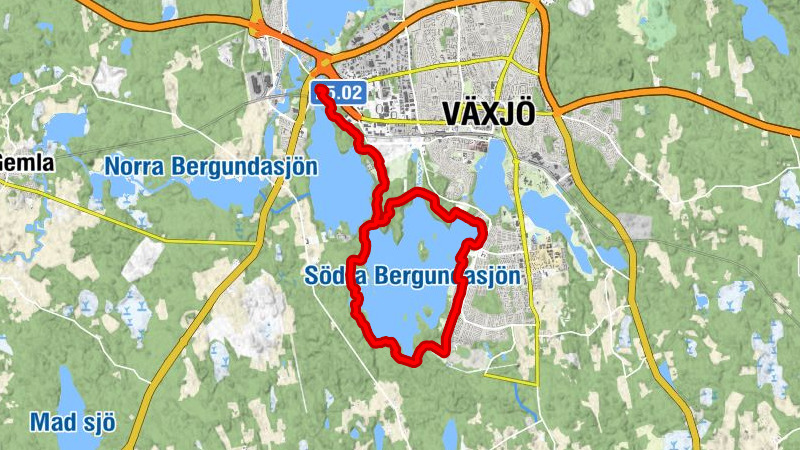 Bergsnäs - Sundet - Växjö