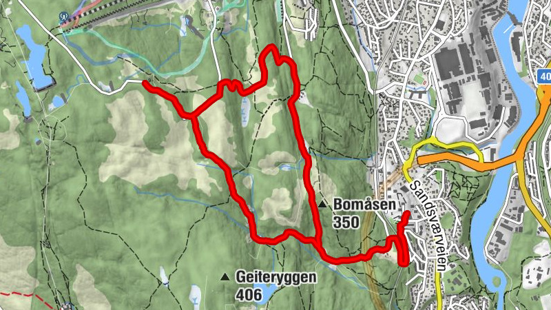 Kongsberg - Bomåsen - Korset