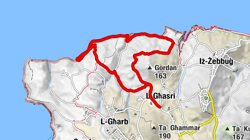 Ir-Rabat - Ta' Għammar - Wied il-Mielaħ - L-Għasri