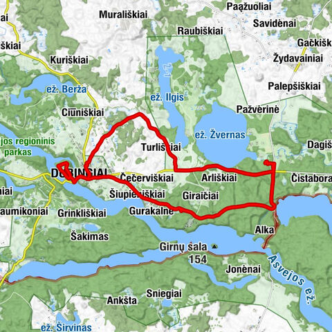Keruliai - Arliškiai - Vieversiai - Dubingiai