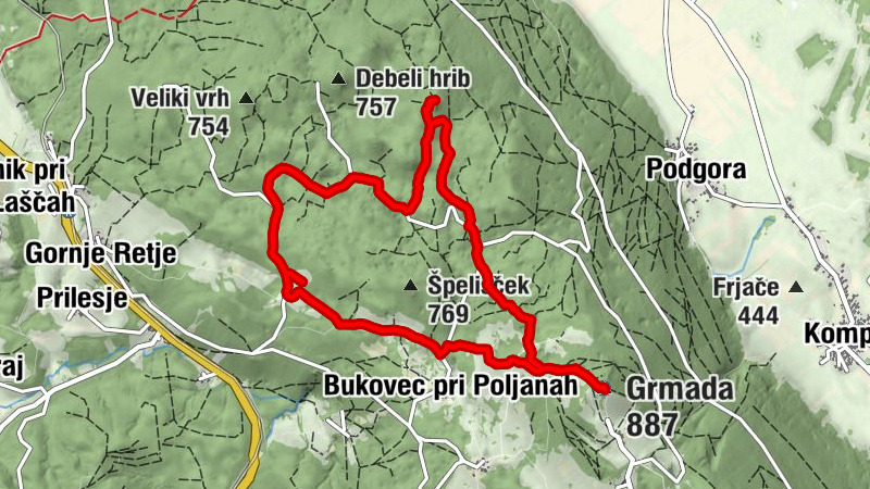 Ribnica - Grmada - Kamen vrh - Dobrepolje