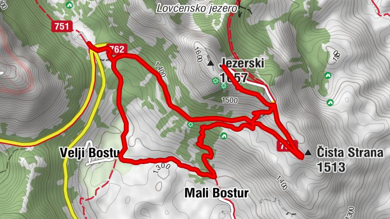 Prijestolnica Cetinje - Čista Strana - Jezerski - Vladika