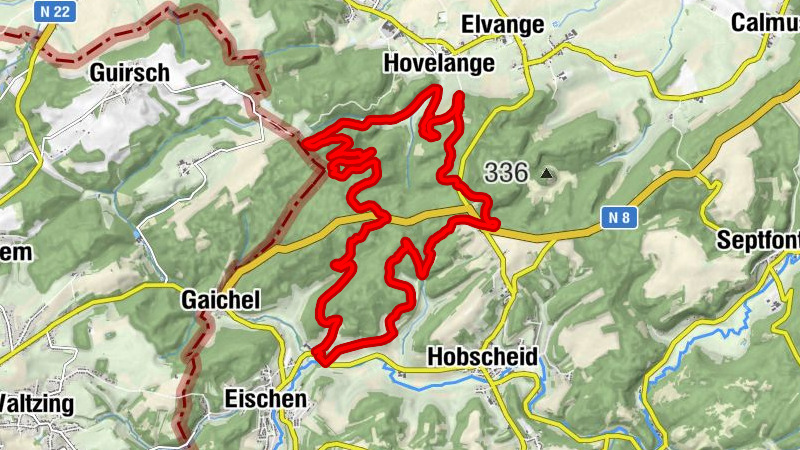 Hobscheid - Véierhäremaark - Hovelange - Kreizerbuch