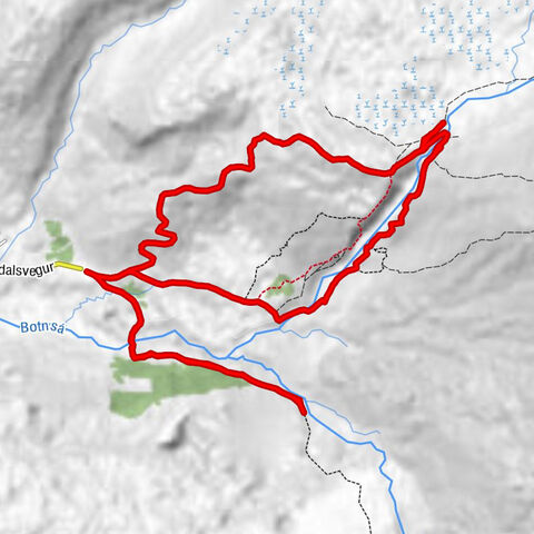 Hvalfjarðarsveit - Folaldafoss - Þvottahellir - Staur