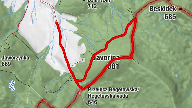 Kaplica Przeniesienia Relikwii św. Mikołaja Cudotwórcy - Javorina - Przełęcz Regetowska/Regetovská voda