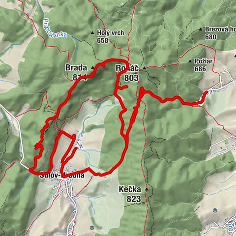 Podhorie - Roháčske sedlo - Na Kopečku - Brada