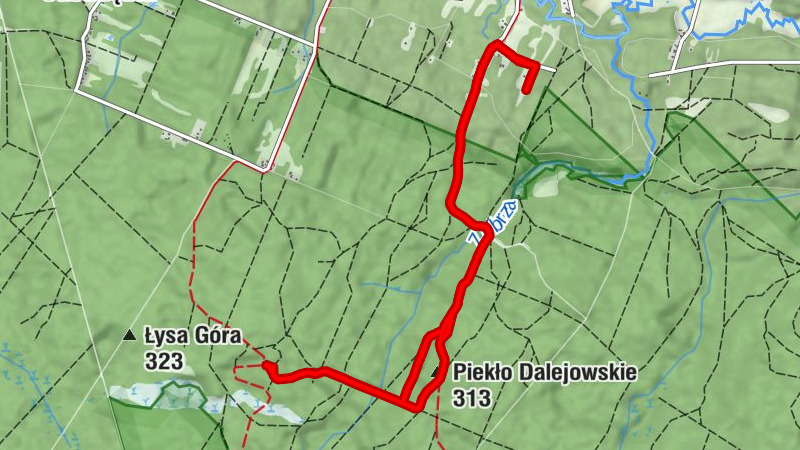 Wojtyniów - Żabów - Płaska Jama w Skałach Dalejowskich - Piekło Dalejowskie