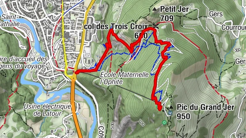 CIRCUIT LOURDES - DESCENTE BLEUE PIC DU JER