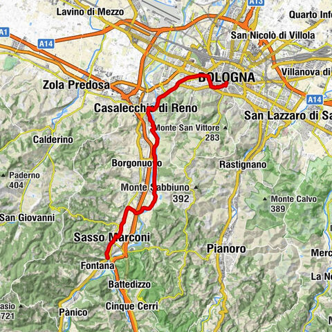 Von Bologna (Altstadt) nach Sasso Marconi #LL2ROM_E062